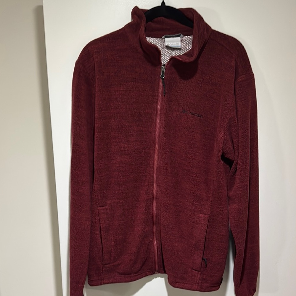 Columbia Burgundy Fleece Jacket